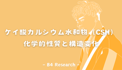 ケイ酸カルシウム水和物（CSH）の化学的性質と実環境における構造変化